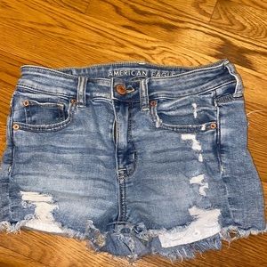 American Eagle supper stretchy jean shorts.